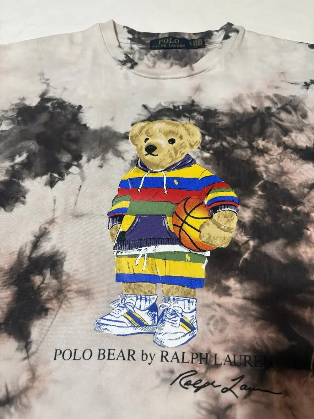 Polo Ralph Lauren Polo Bear Tie-Dye Graphic Tee Men's M Cotton Classic Fit